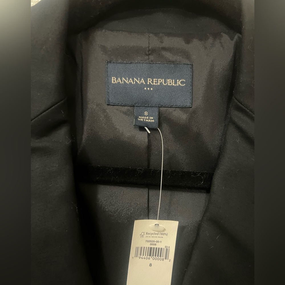 New Banana Republic Sleek Sculpted Blazer Black Women's Size Small - Picture 3 of 6